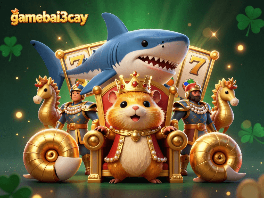 Engage in vibrant slot gameplay with unique gamebai3cay throne featuring a hamster king.