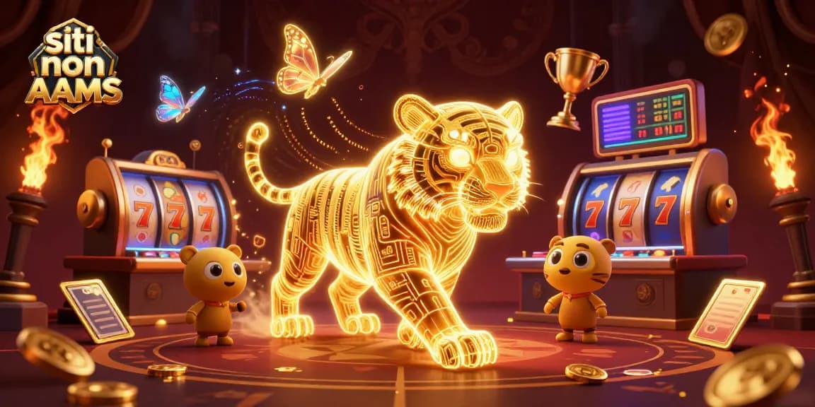 Giocando nei migliori siti non AAMS, esplora il casinò digitale con il tigre d'oro e giochi luminosi.