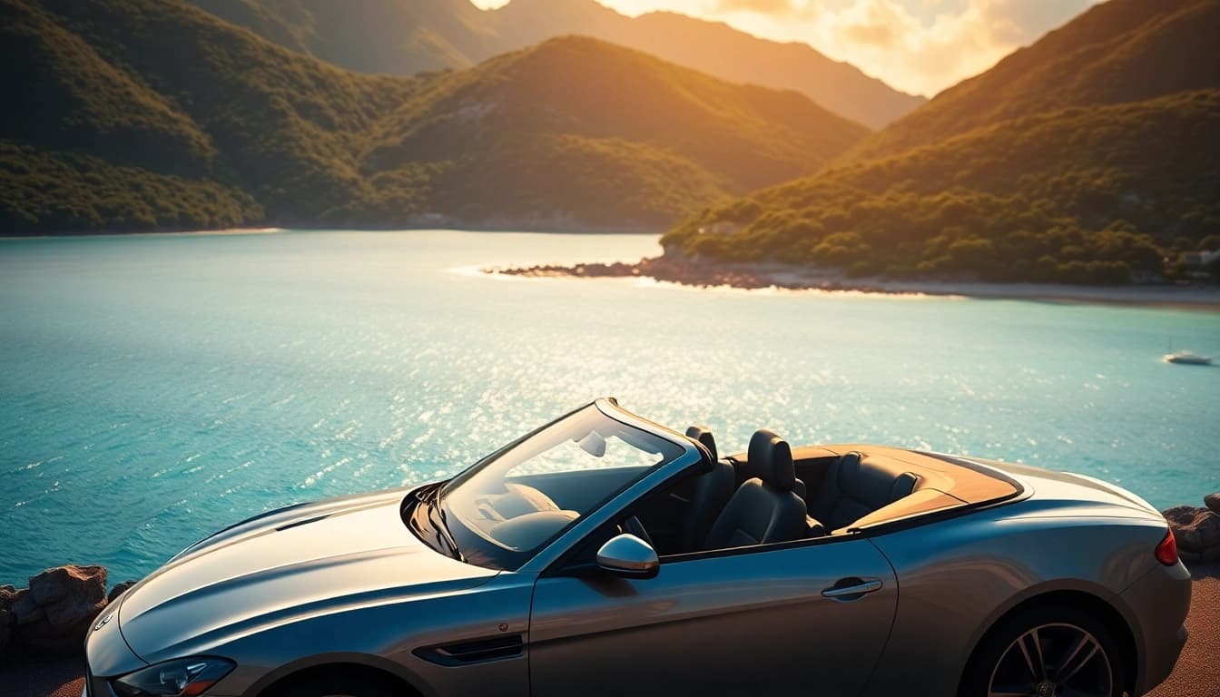 Enjoy a luxurious experience with premium car rental st barth against a scenic island backdrop.