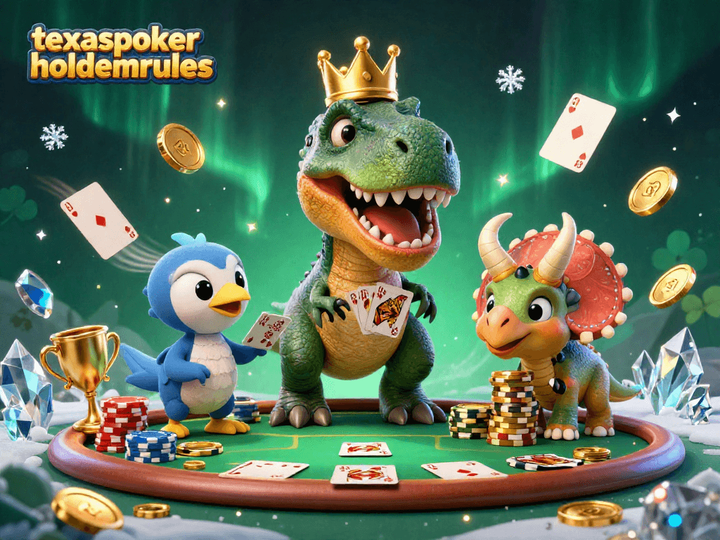 Engage in thrilling poker action with the dynamic texaspokerholdemrules scene showcasing colorful characters and poker elements.