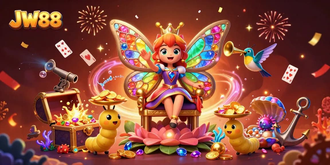 Experience enchanting gameplay at JW88 with colorful illustrations and rich casino elements.