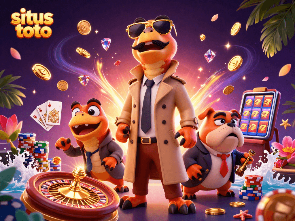 Experience the excitement of situs toto with raptors trying to enter a VIP casino lounge.