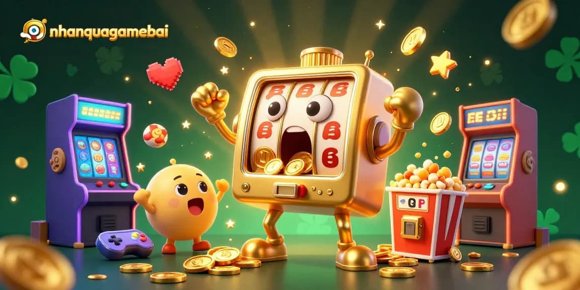 Witness the jackpot celebration at nhanquagamebai with thrilling slot machines and golden treasures.