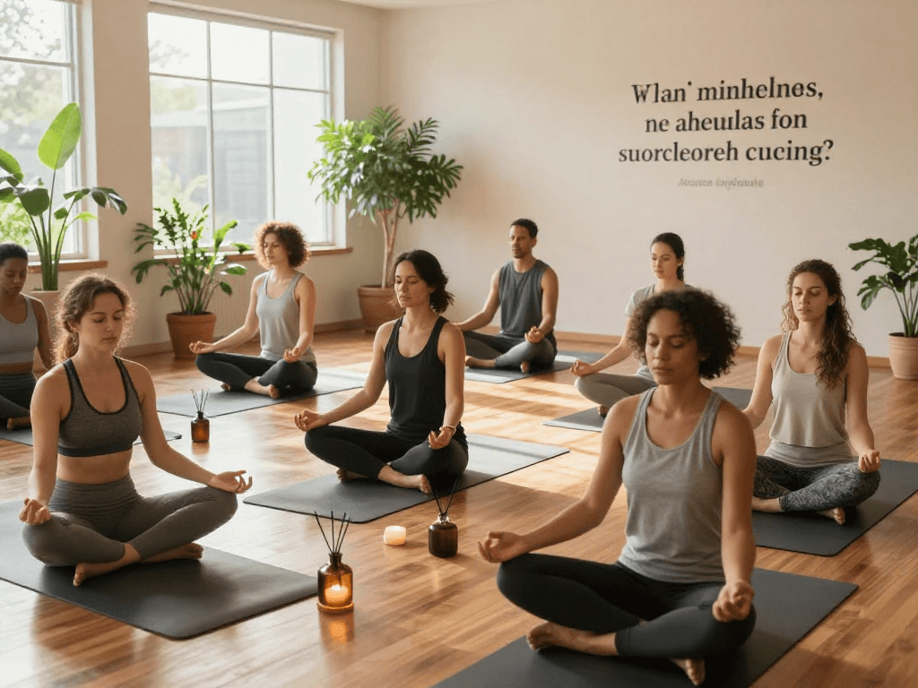 Mindful meditation session with mantra88 promoting wellness through community practice.