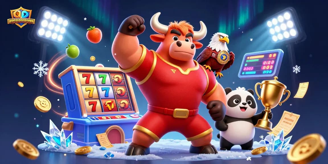 Spin reels and win big with quyetchientienthuong, featuring a celebratory bull mascot in a vibrant casino-themed scene.