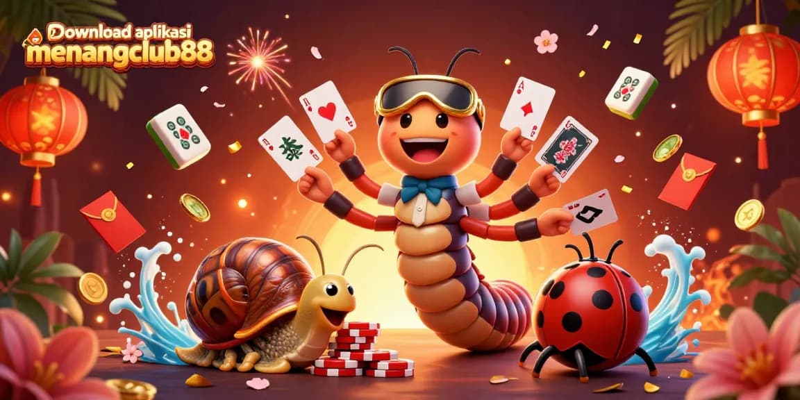 Experience online gaming action with download aplikasi menangclub88 featuring colorful characters and vibrant casino elements.