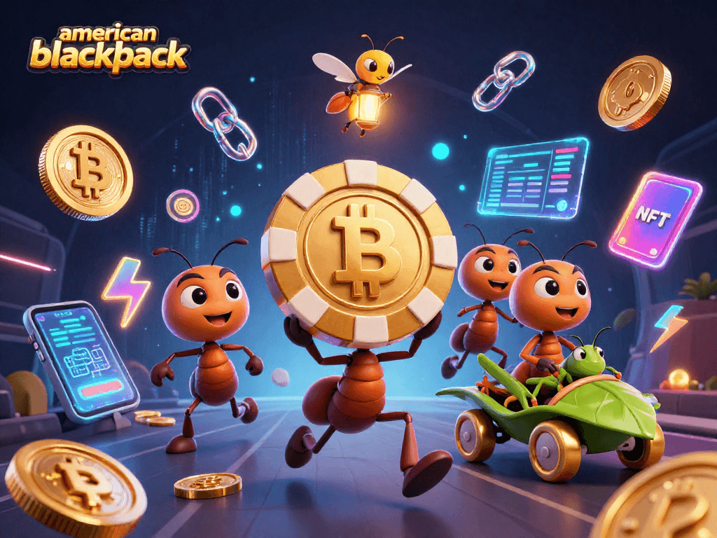 Play exciting american-blackjack as ants carry a giant poker chip in this dynamic heist scene.