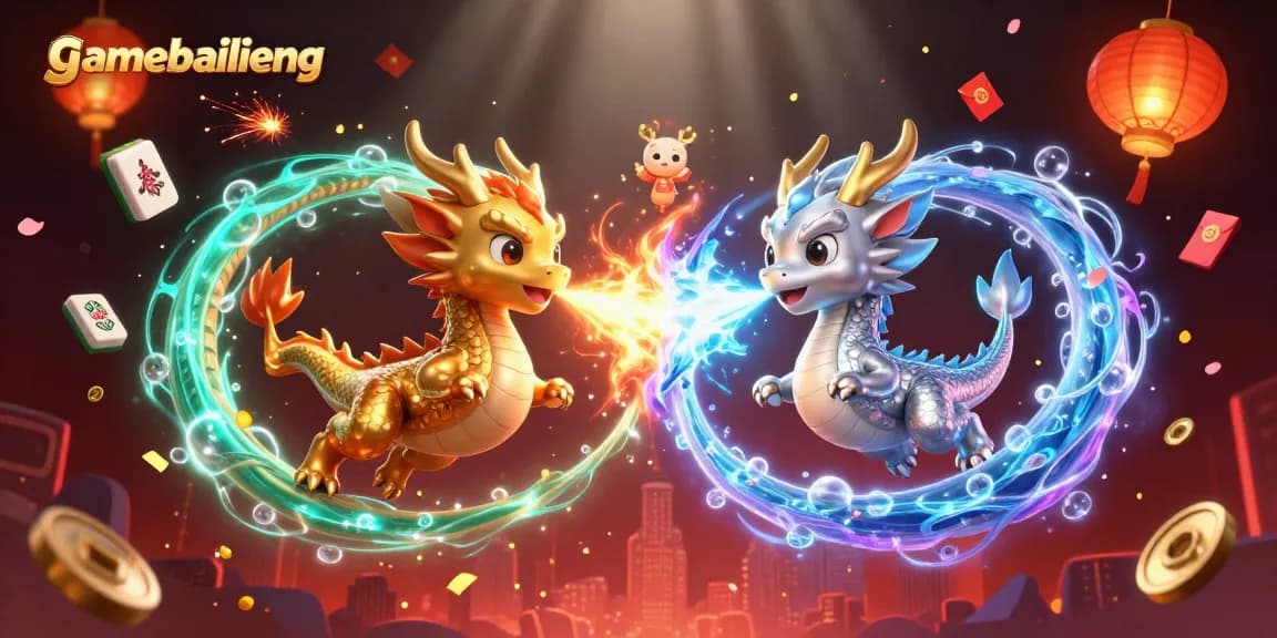 Engage in thrilling gameplay at gamebailieng with vibrant dragons and festive symbols.