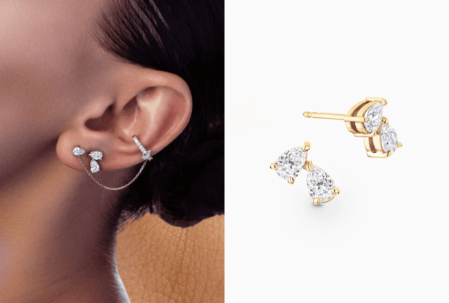 Gold cartilage earrings – Stylish Gold Cartilage Earrings at London Diamond Online