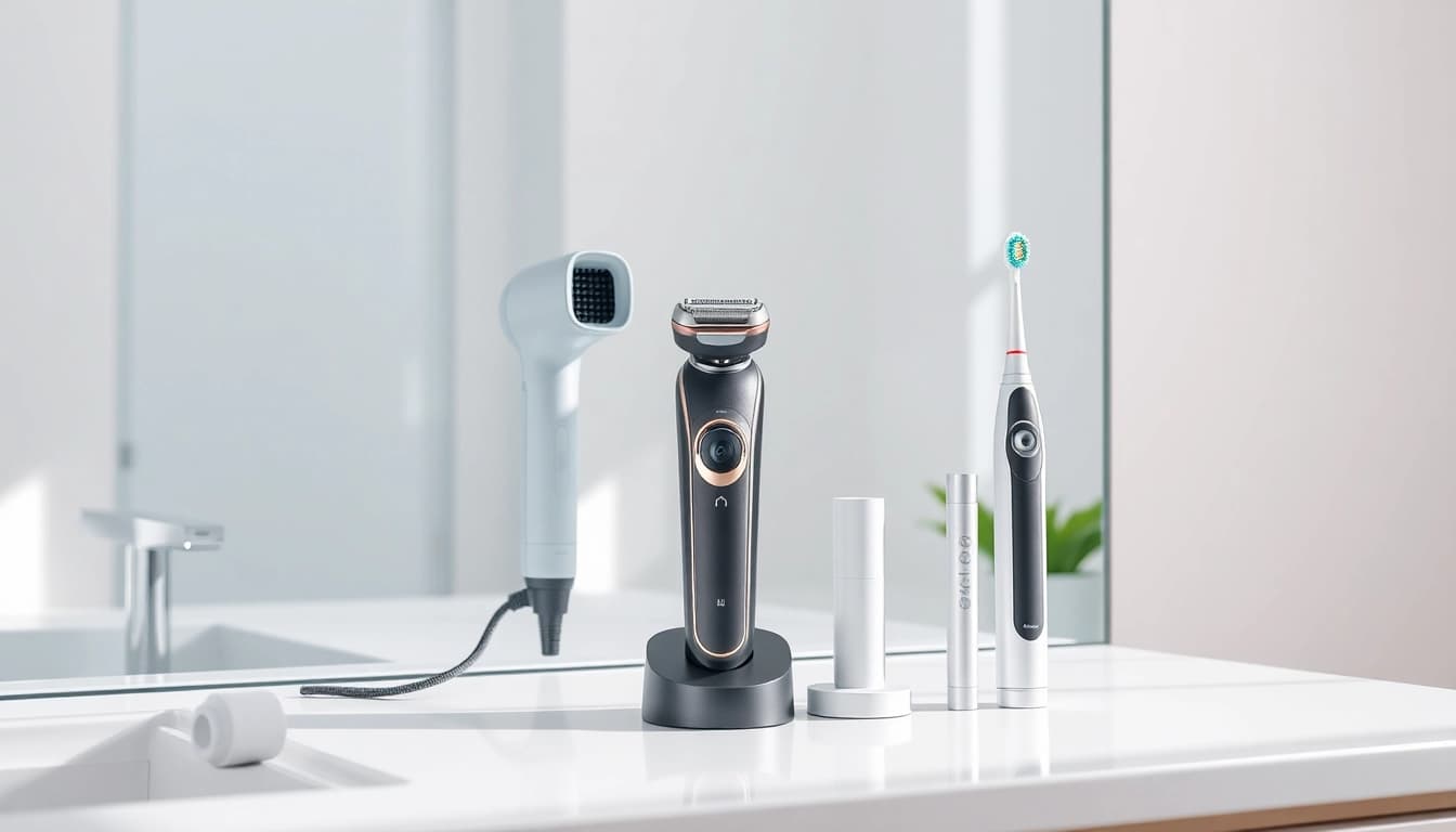Experience Laifentech's innovative grooming tools showcased on a modern bathroom counter.