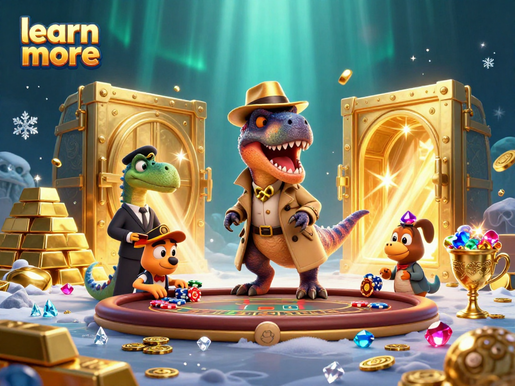 Learn more about responsible gaming through this vibrant casino-themed illustration with engaging characters and elements.