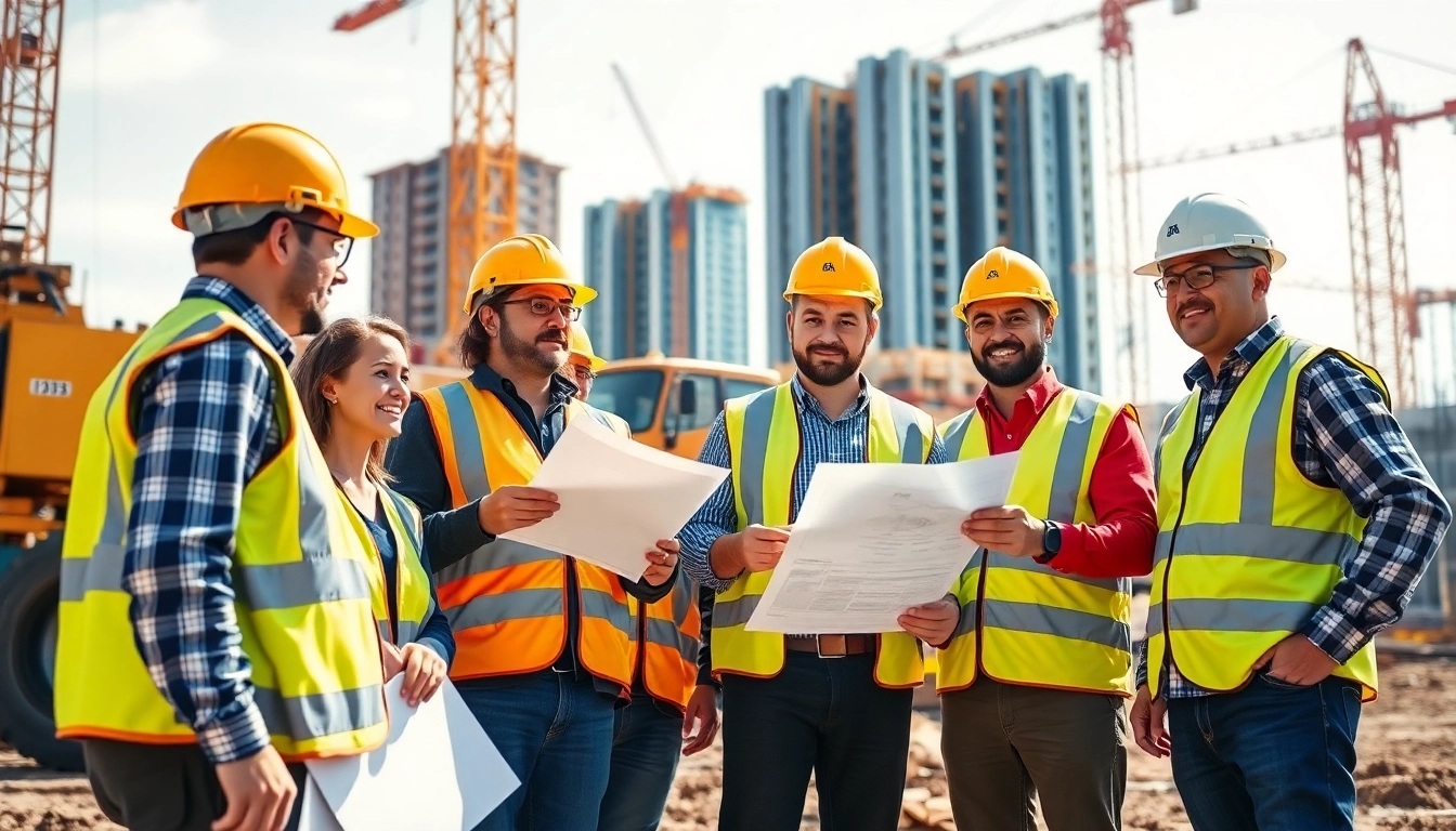 Highlighting construction company membership south texas with a team working collaboratively on-site.