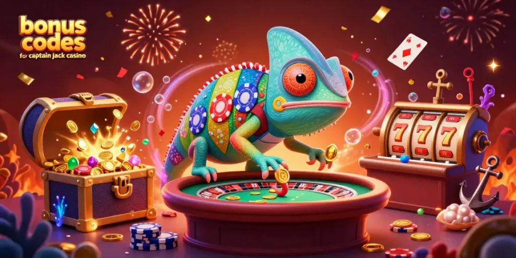 Engage with bonus codes for captain jack casino in this vibrant, animated 3D casino scene filled with games and excitement.