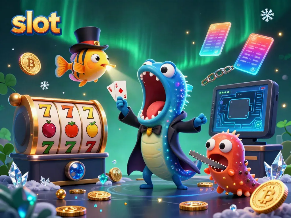 Memenangkan slot dengan ilustrasi magis dari ikan gulper, ikan angler dan mentimun laut.