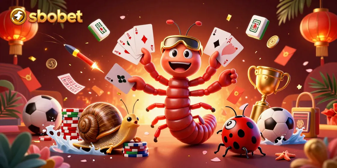 Experience sbobet sports betting excitement with a vibrant 3D illustration of a dealer and high-roller scene.