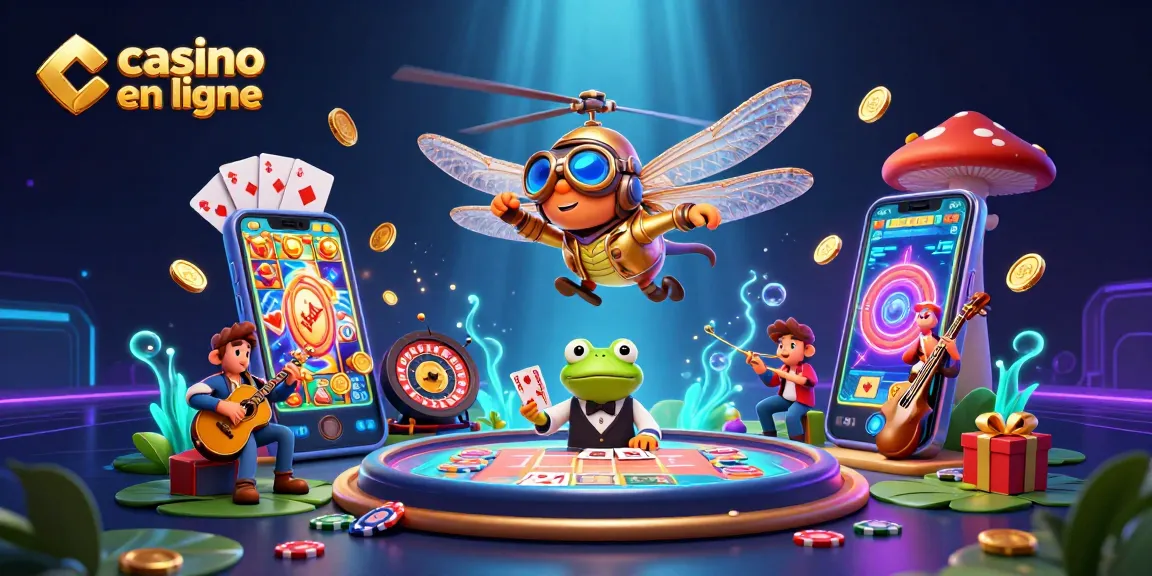 Jouez au casino en ligne avec des personnages animés comme un pilote et un croupier.