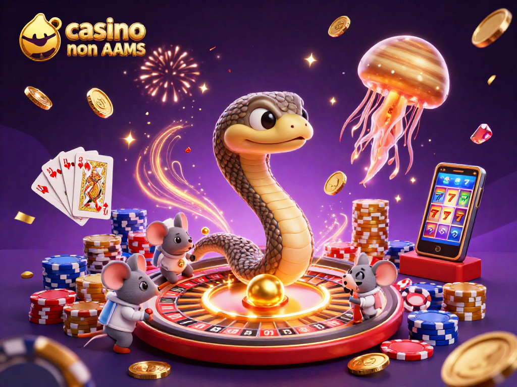 Distribuisci le vincite nei migliori casino online non AAMS con divertenti astronauti e simboli di gioco.