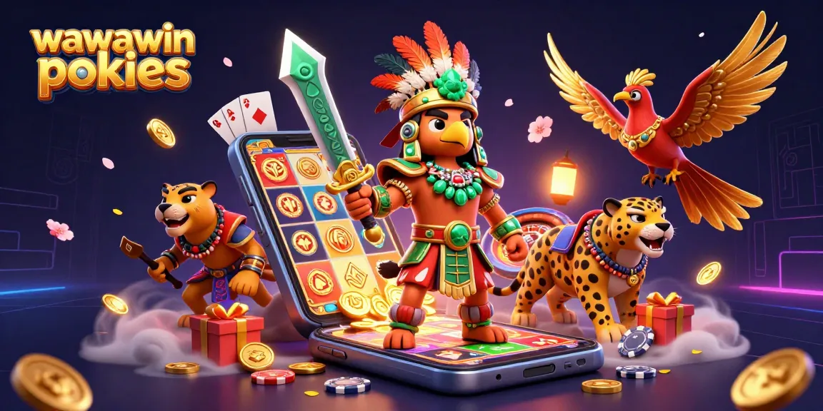 Engage with wawawin pokies through vibrant 3D visuals of Aztec-themed slot gaming action.