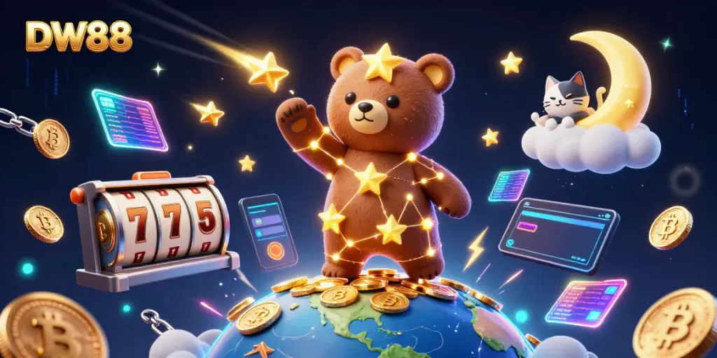 Experience thrilling wins with DW88's vibrant casino gameplay featuring magical characters.