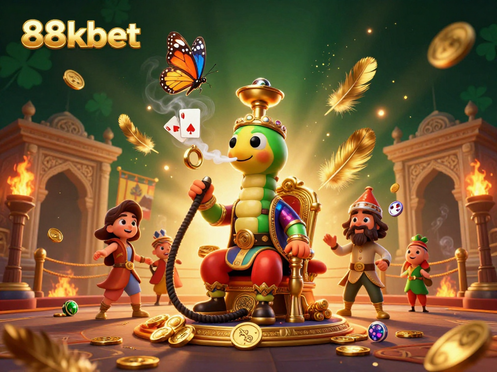 Engage in thrilling gameplay at 88kbet with unique poker symbols and vibrant casino elements.