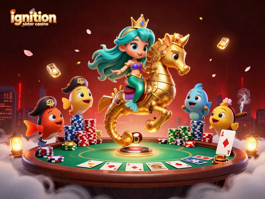 Engage with exciting games at ignition sister casino featuring dynamic poker action and vibrant characters.