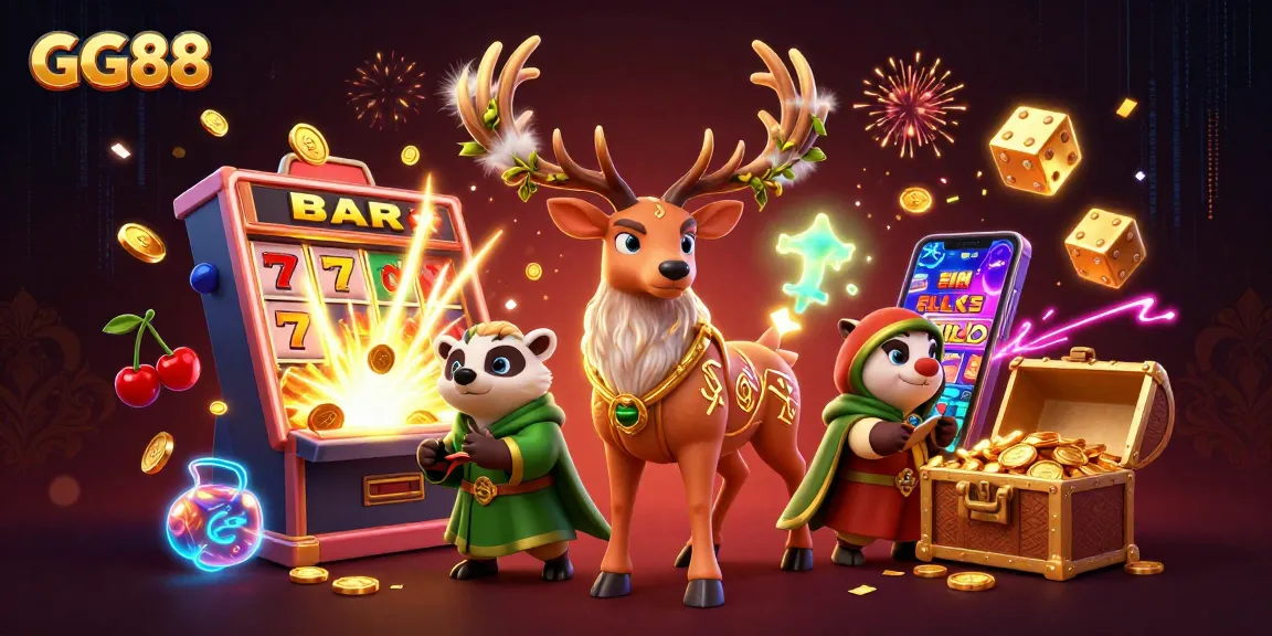 Experience the thrilling world of GG88 with a jackpot explosion and dynamic casino elements.