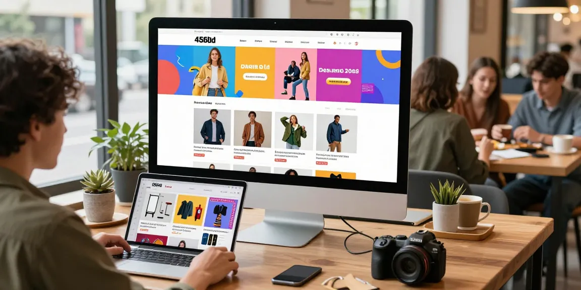 Engaging e-commerce shopping scene showcasing 456bd product listings and diverse customers enjoying a vibrant marketplace experience.
