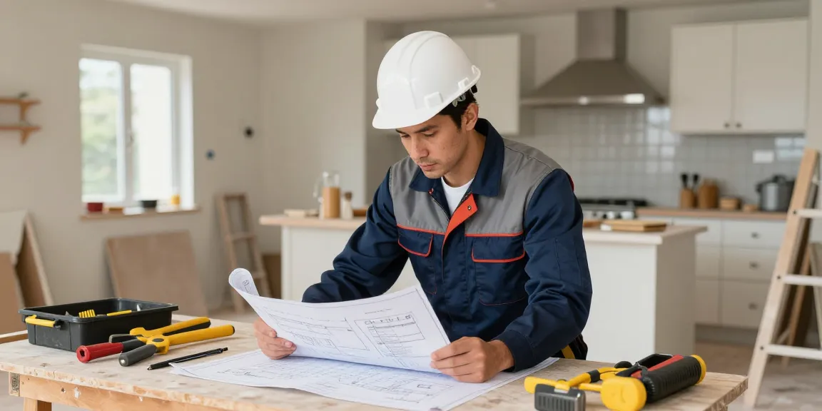 Trusted Kuwin services with a professional contractor in a home renovation project.