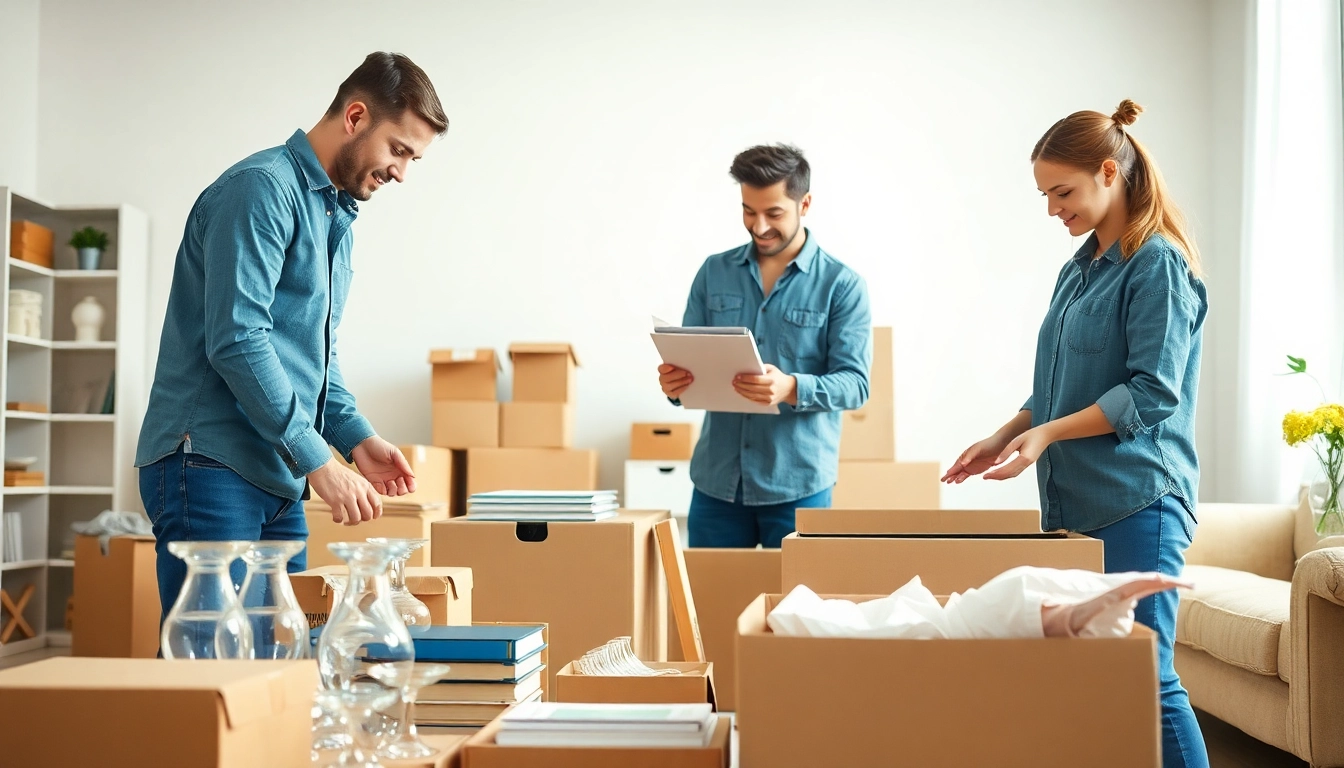 Expert packers providing Professional Packing Services with precision in a bright, organized home.