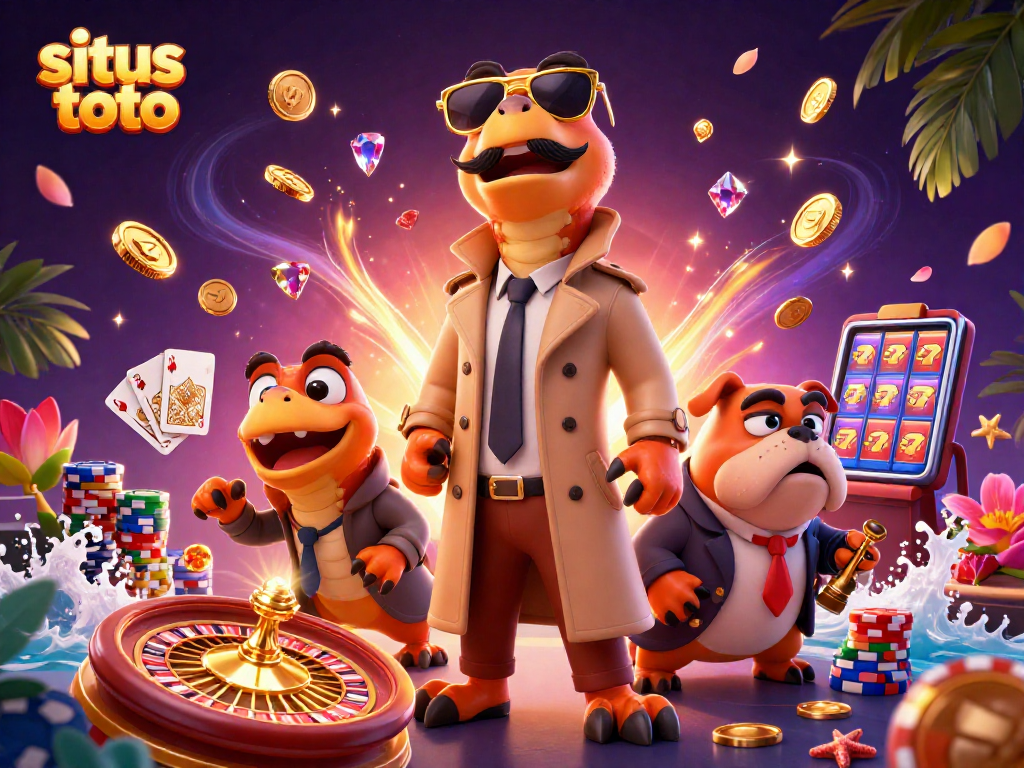 Experience the excitement of situs toto with raptors trying to enter a VIP casino lounge.
