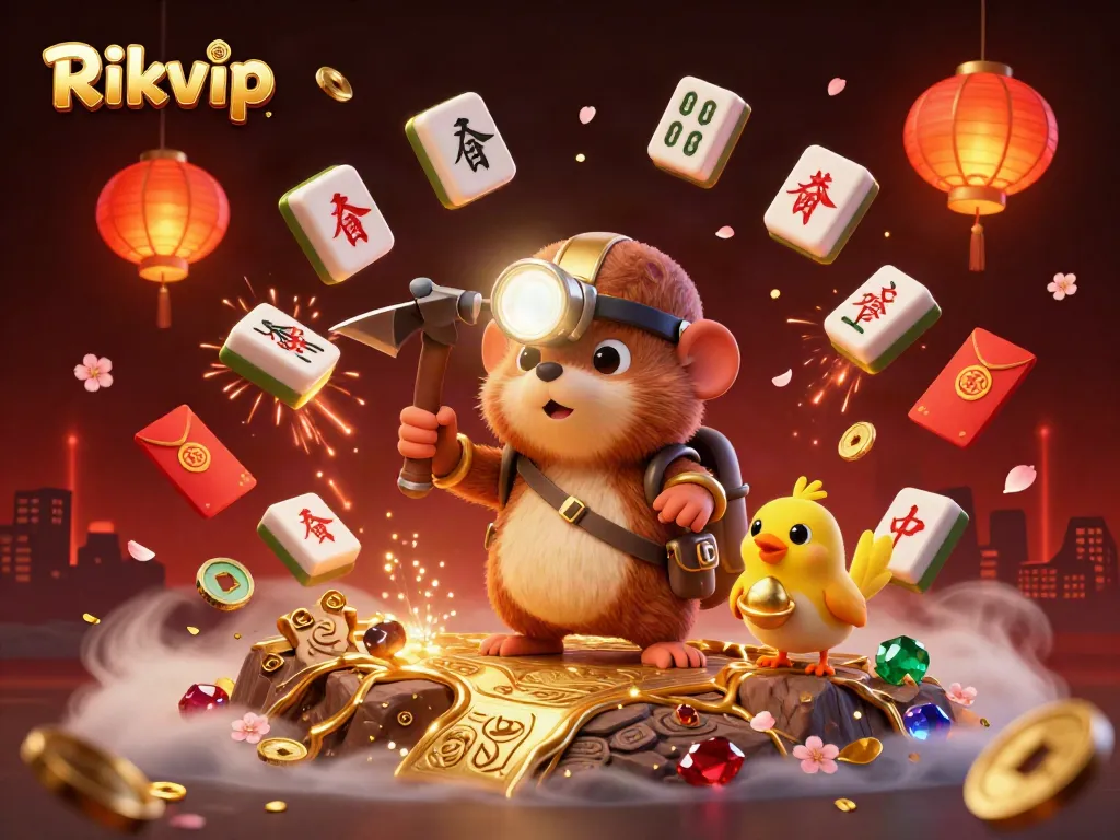 Experience the excitement of Rikvip with treasures and animations in a 3D gambling world.