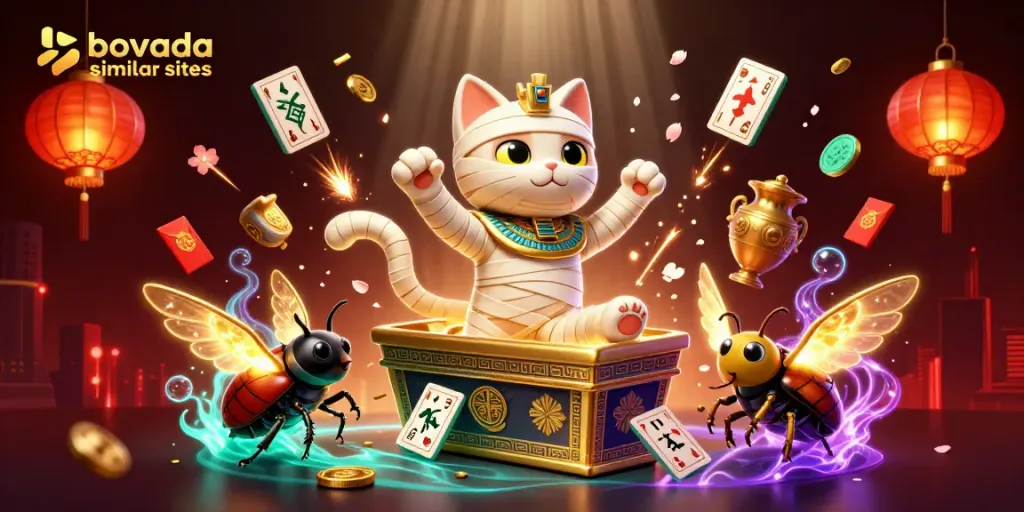 Engage with bovada similar sites through this vibrant 3D illustration featuring dynamic casino elements.