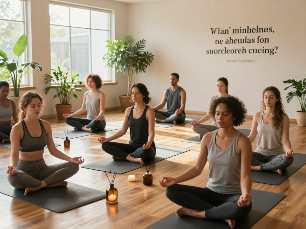 Mindful meditation session with mantra88 promoting wellness through community practice.