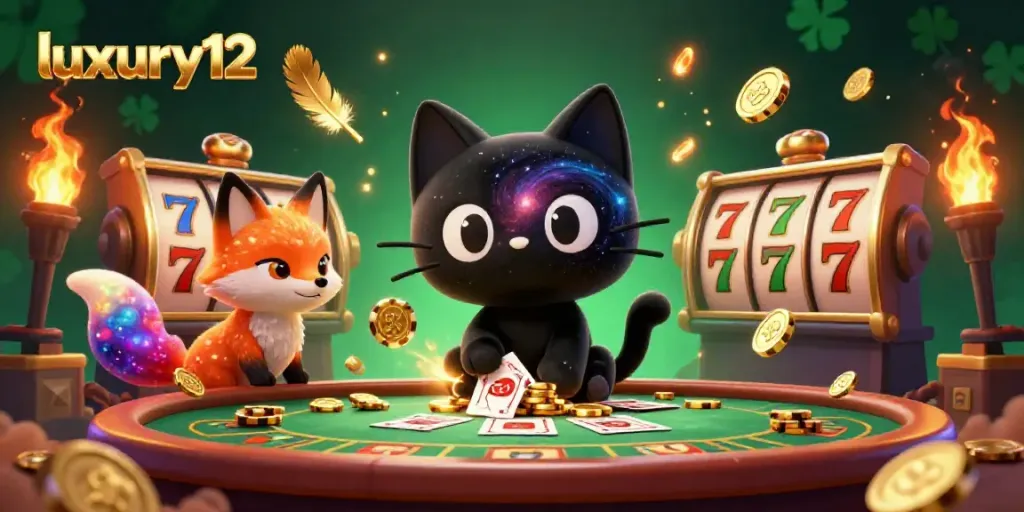 Experience luxury12 with vibrant golden chips and magical cosmic characters creating winning moments.