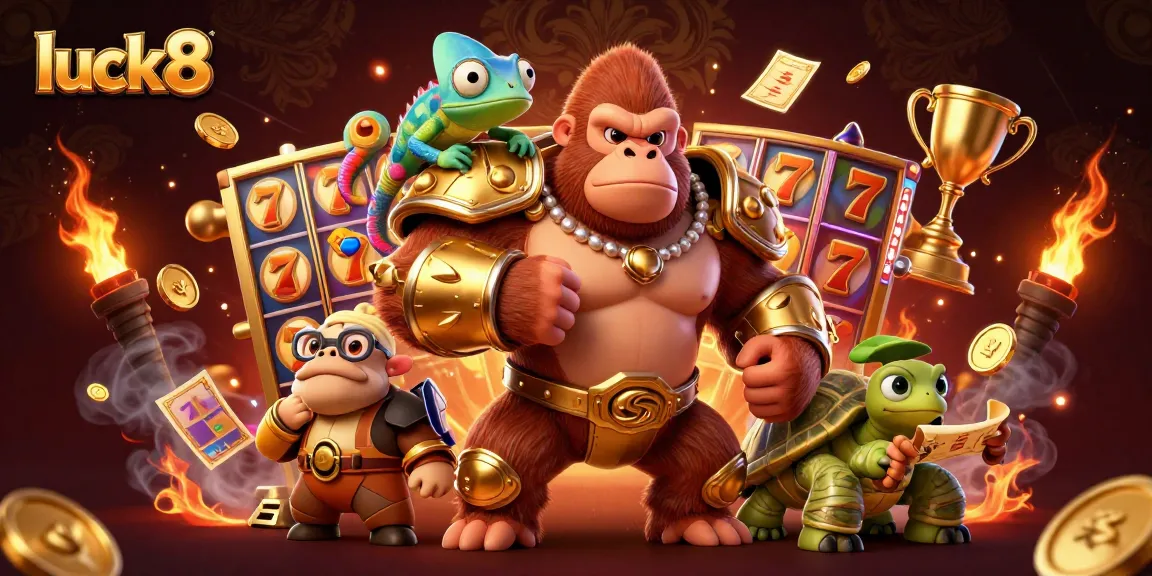 Experience the thrilling gaming action of luck8 with vibrant 3D casino elements and engaging characters.