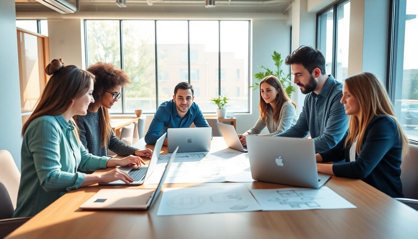 Team of experts working on a project with a Premium Shopify agency for successful ecommerce development