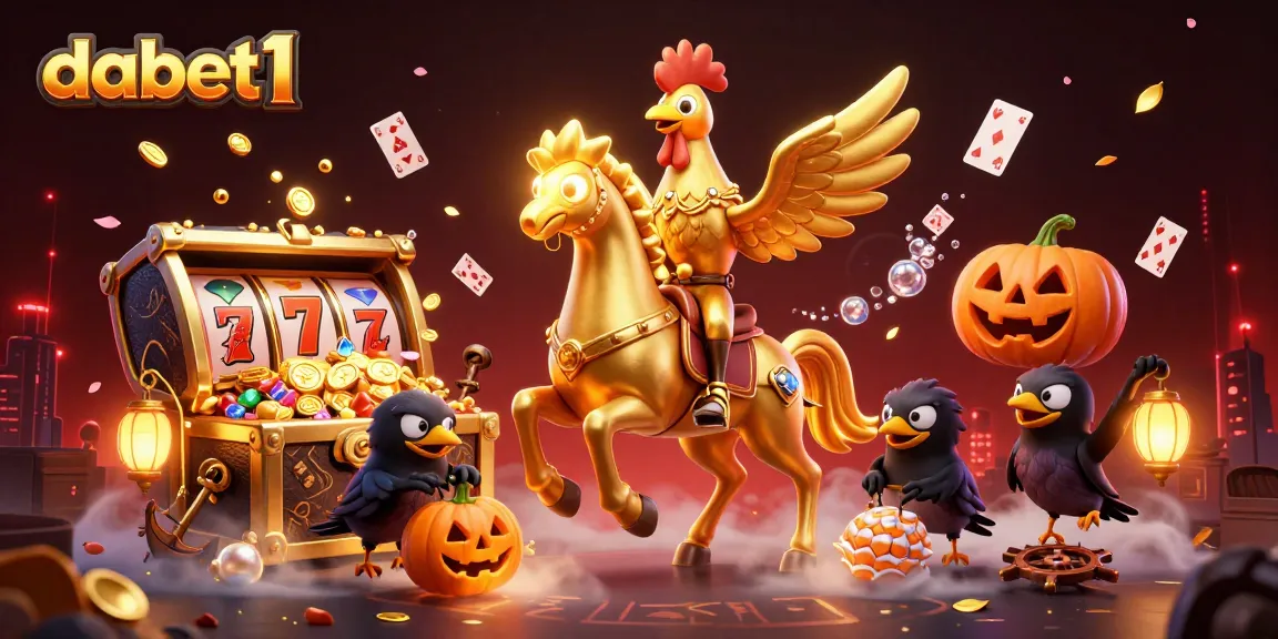 Experience thrilling wins with dabet1 in a vibrant casino scene featuring golden rooster and dynamic game elements.