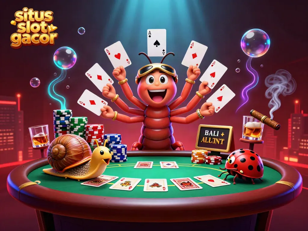 Experience the dynamic world of situs slot gacor in this colorful casino illustration.