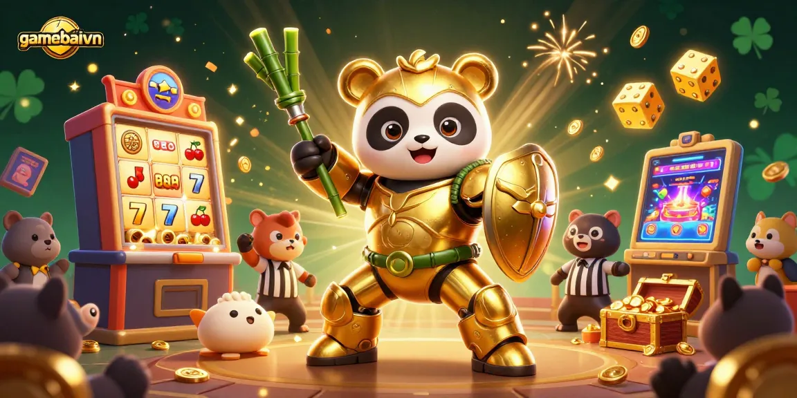 Experience high-stakes action at gamebaivn with vibrant casino gaming elements and characters.