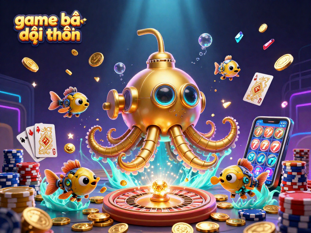 Engage with game bài đổi thưởng through a dynamic underwater casino scene.