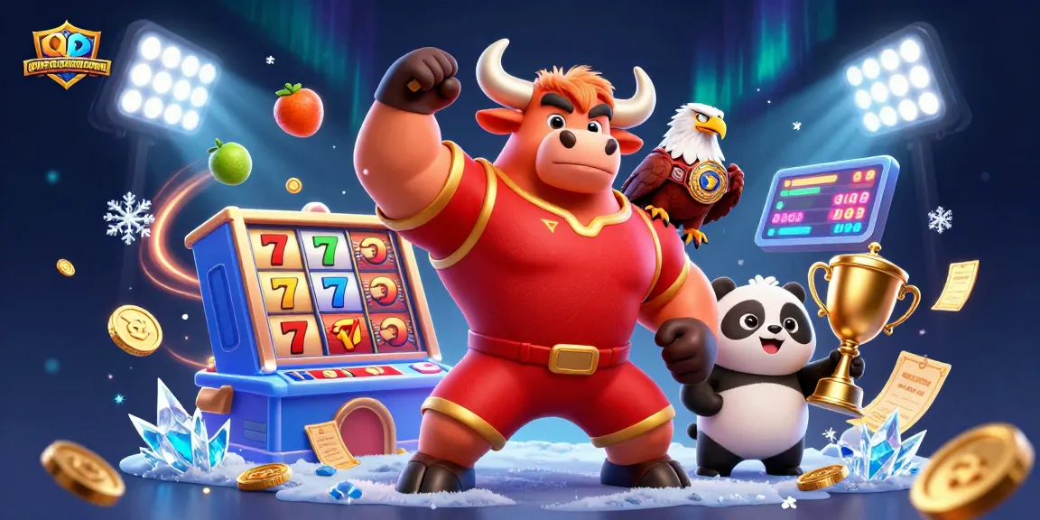 Spin reels and win big with quyetchientienthuong, featuring a celebratory bull mascot in a vibrant casino-themed scene.