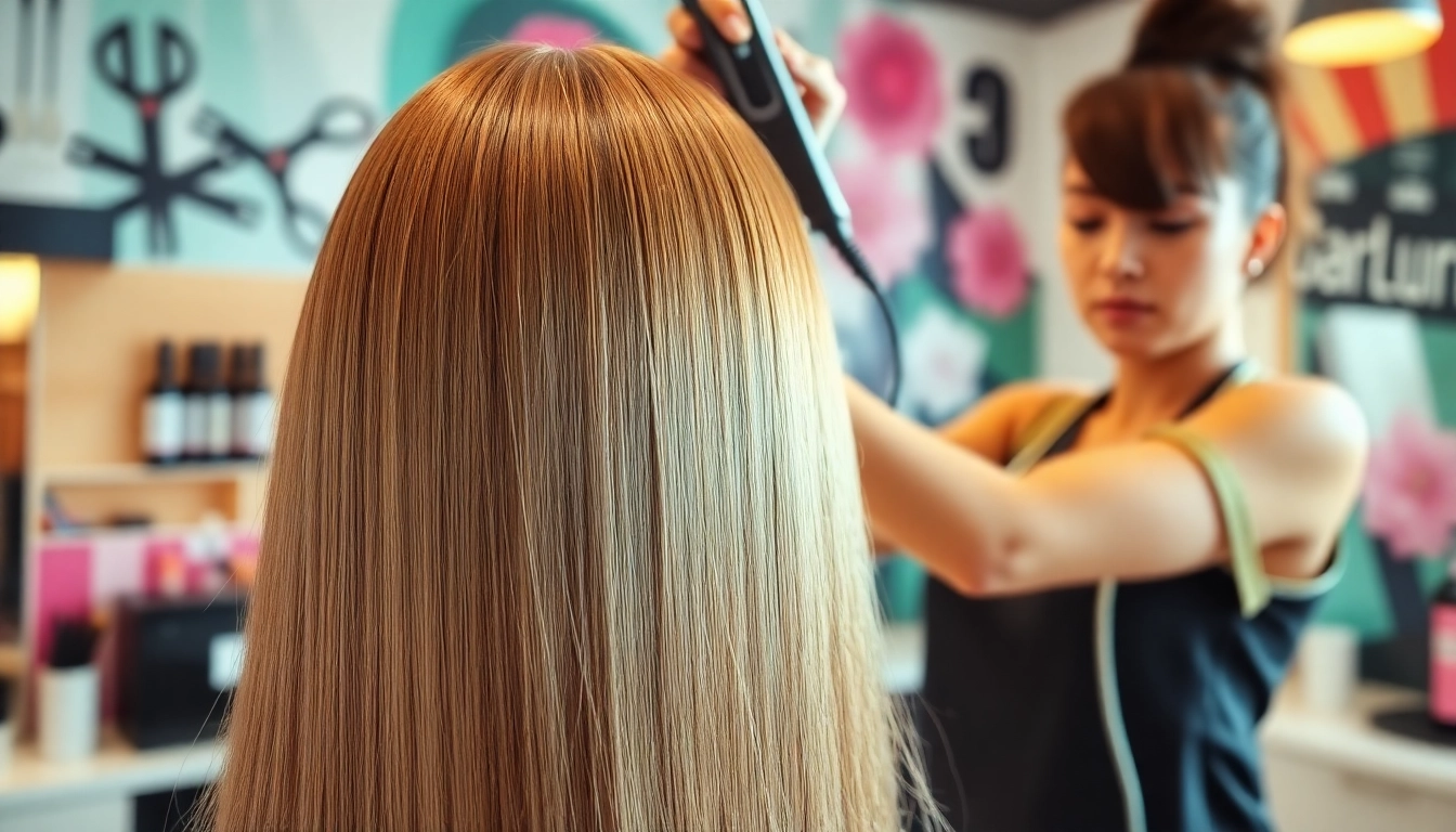 Achieve flawless hair straightening techniques showcased by a professional hairstylist.