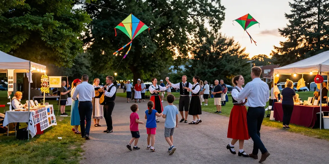 Experience the vibrant m98 cultural event celebrating Breton traditions in a lively park setting.
