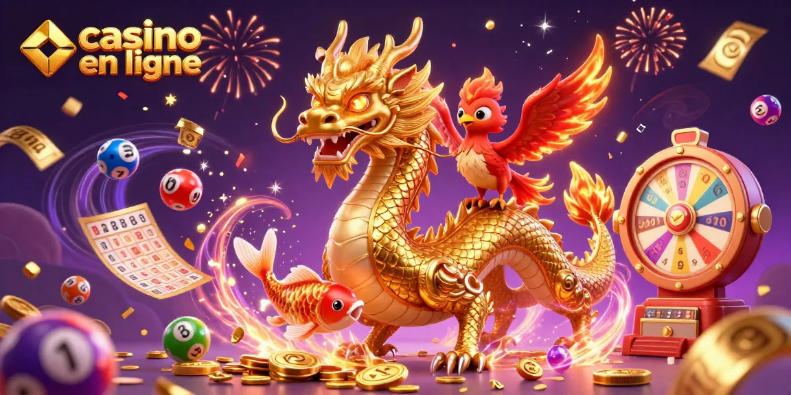 Les joueurs s'immergent dans l'univers des jeux de casino en ligne avec dragons et phoenix animant la scène.
