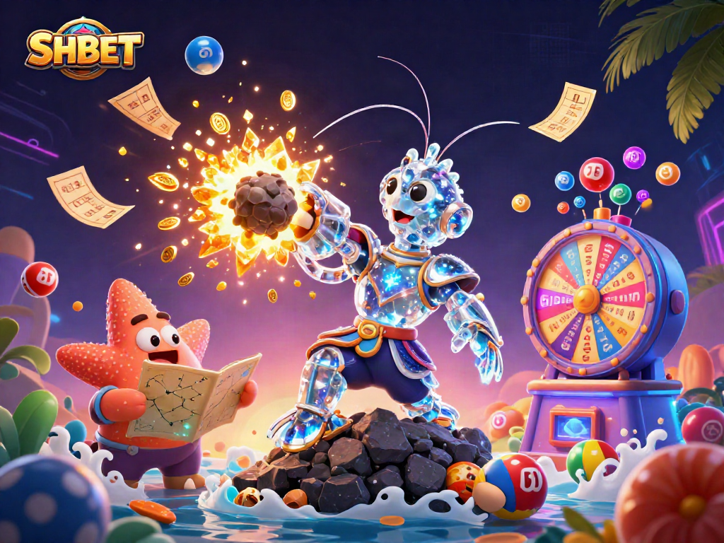 Engage with SHBET's thrilling online casino experience through vivid illustrations of galactic adventures.