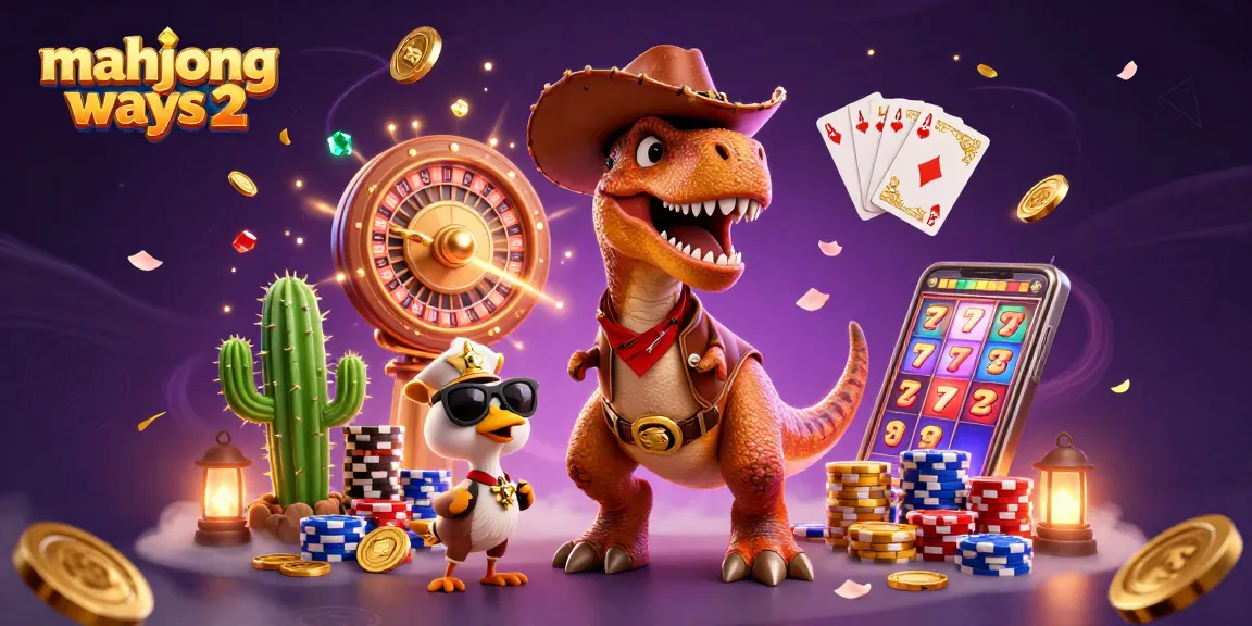 Experience mahjong ways 2 with captivating casino action from cartoon dinosaur and friends.