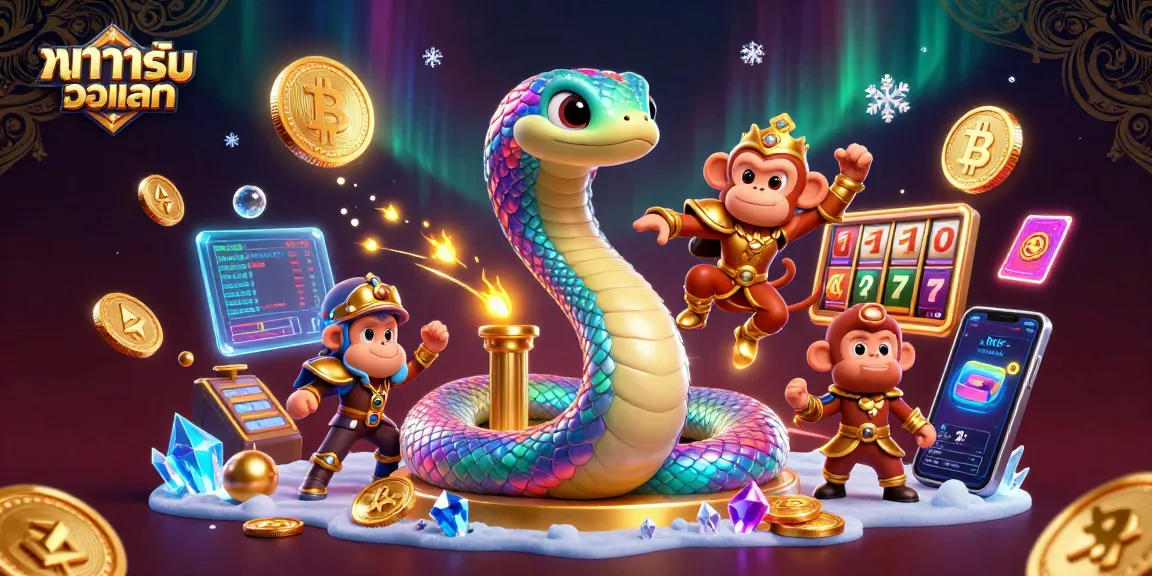 Engage with บาคาร่ารับวอเลท in a vibrant 3D digital casino world filled with crypto elements.