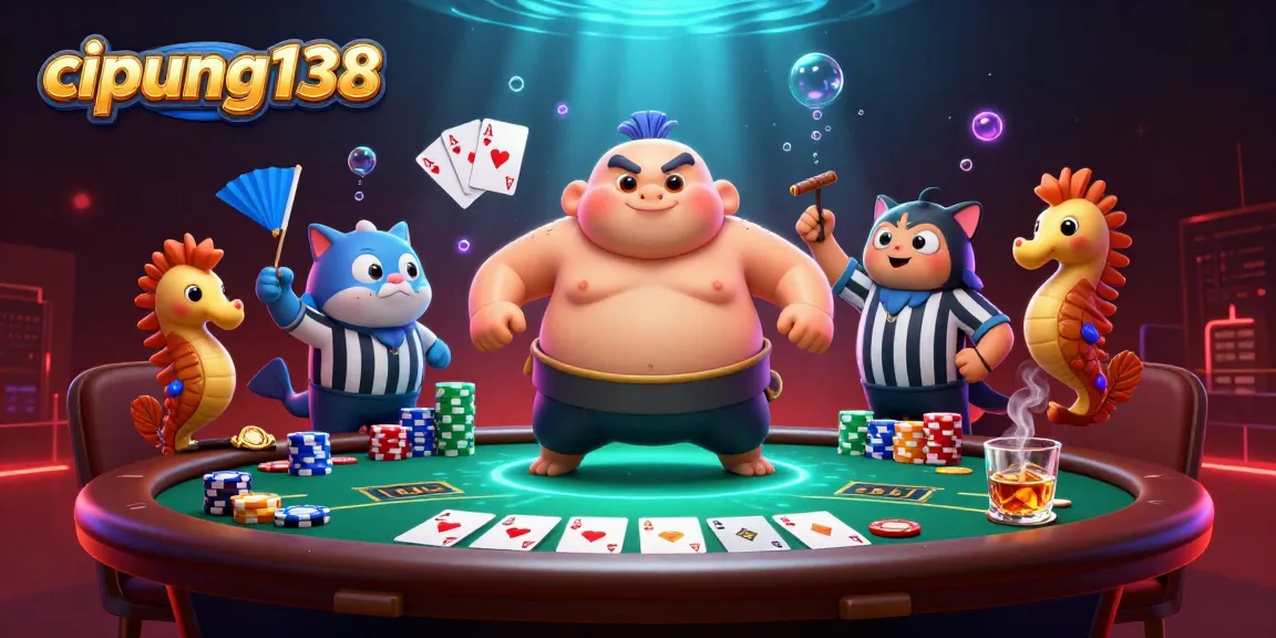 Experience thrilling gameplay at cipung138 with vibrant underwater casino action featuring unique characters.