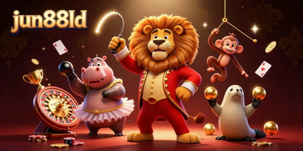 Experience thrilling gameplay at jun88ld with a vibrant circus-themed casino scene illustrating excitement and strategy.